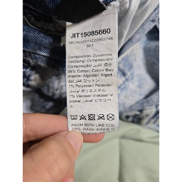 Shein curve 0xl women's denim shorts white washed romper - Picture 9 of 10